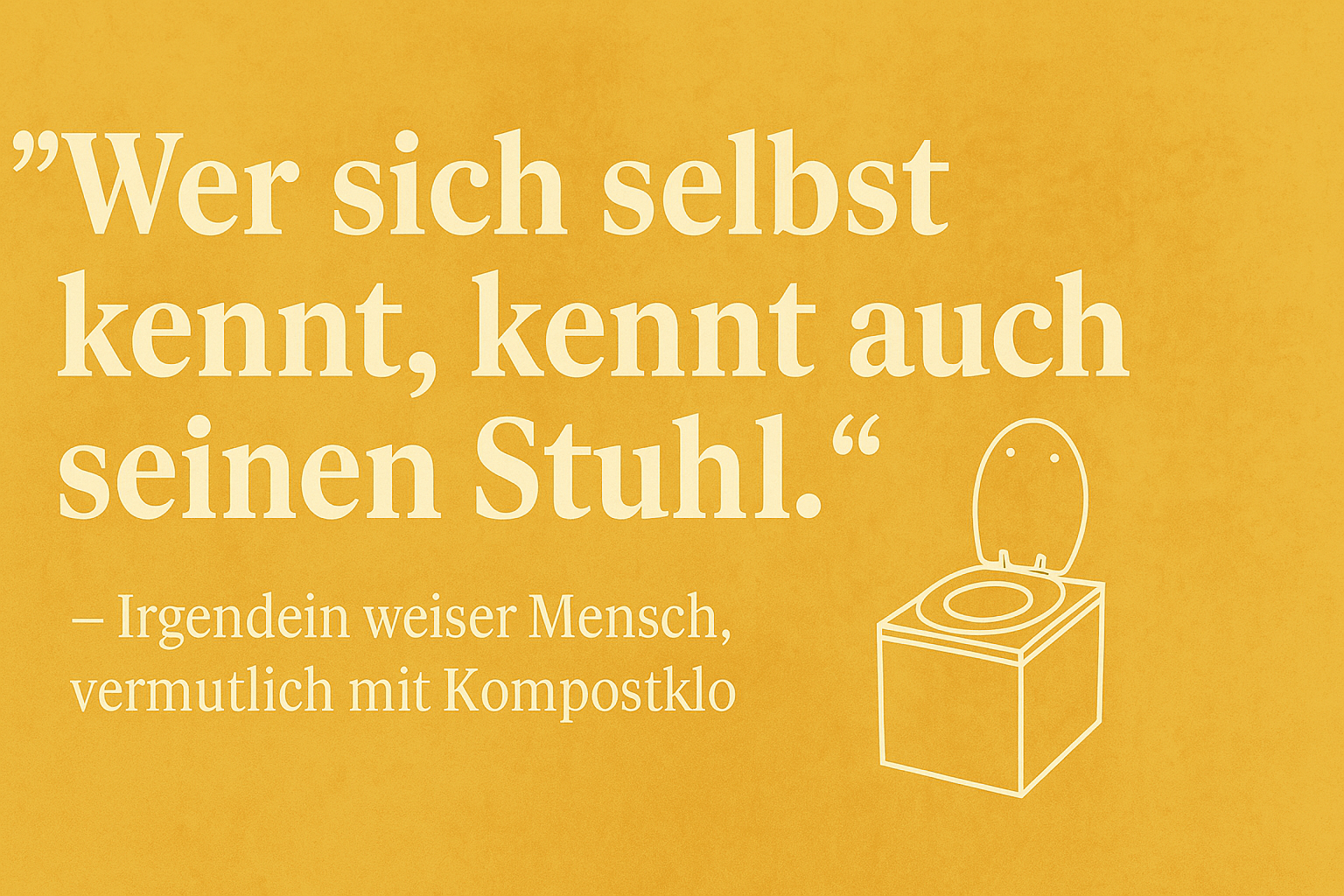 5 Dinge, die du auf dem Klo lernst – Wenn du eine Trenntoilette benutzt