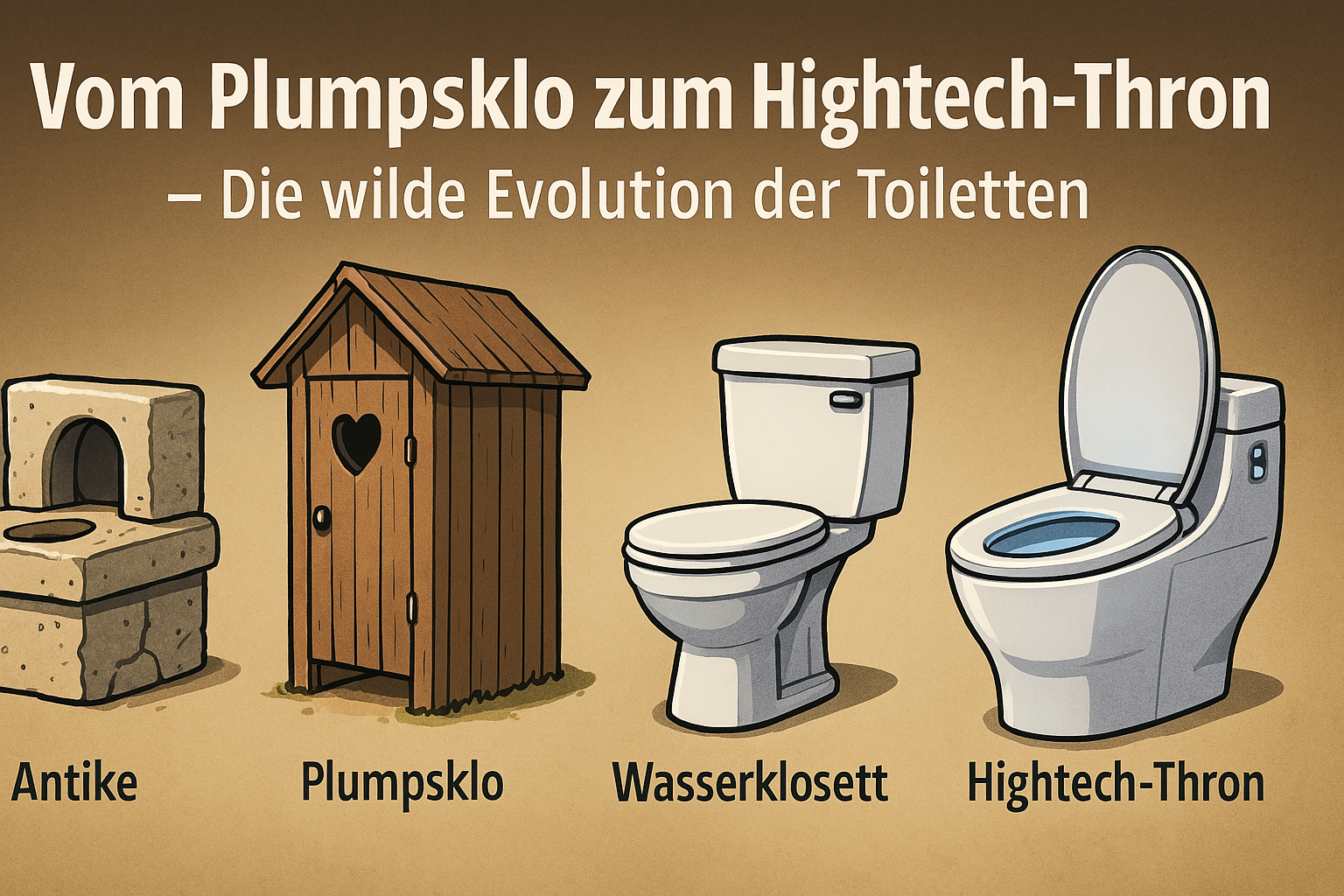 Vom Plumpsklo zum Hightech-Thron – Die wilde Evolution der Toiletten